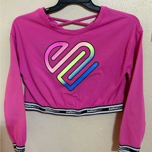 Justice Bright Pink Top Size : L  12-14